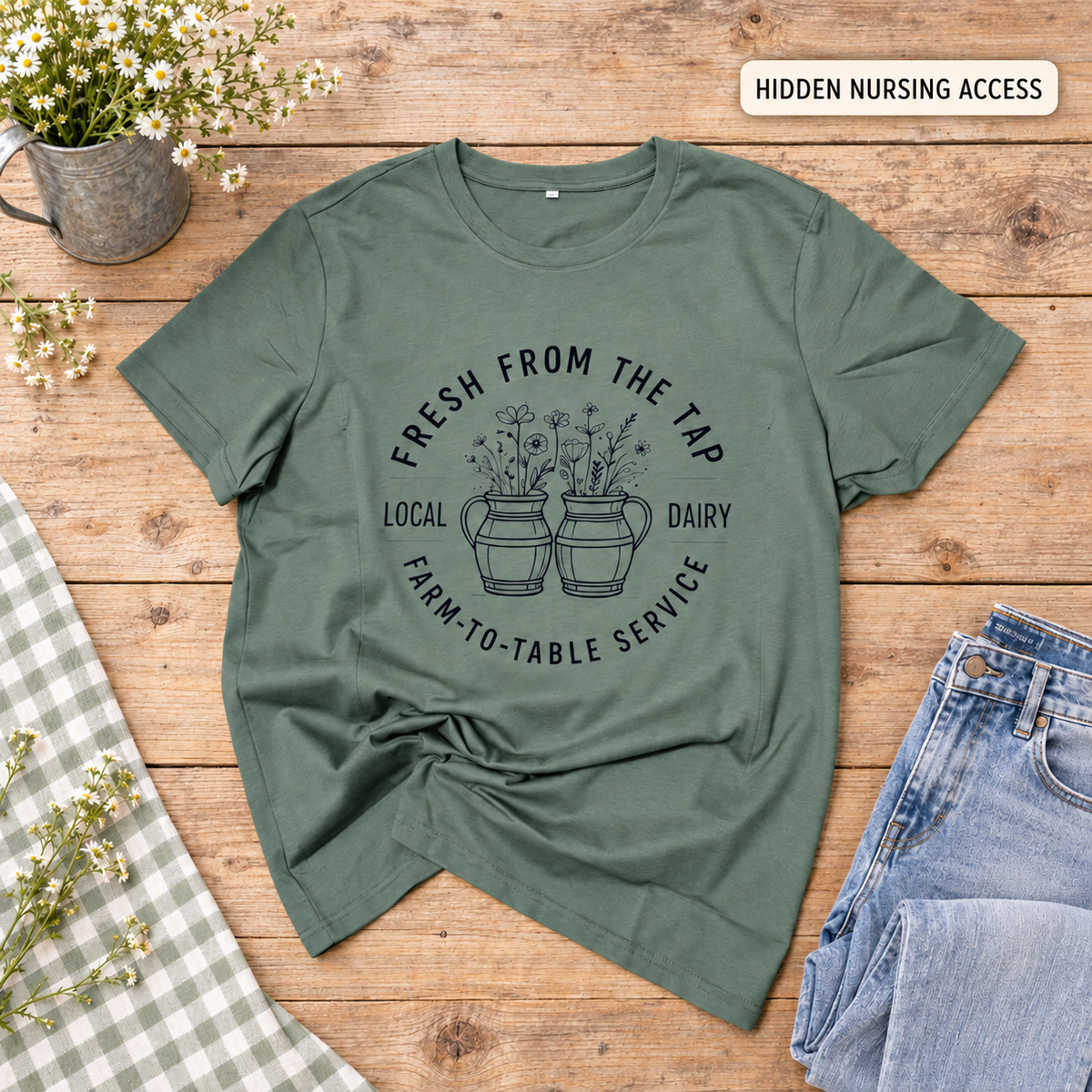 Breastfeeding Tee | Printed Tee | Hidden Access
