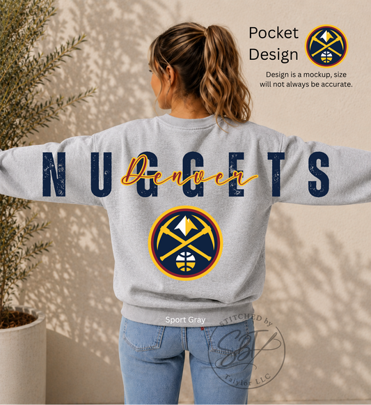 Nuggets Big Back Printed Crewneck