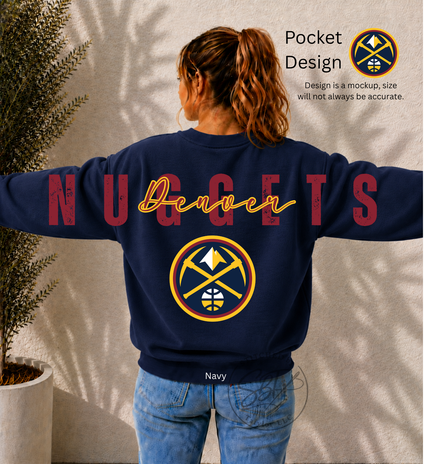 Nuggets Big Back Printed Crewneck
