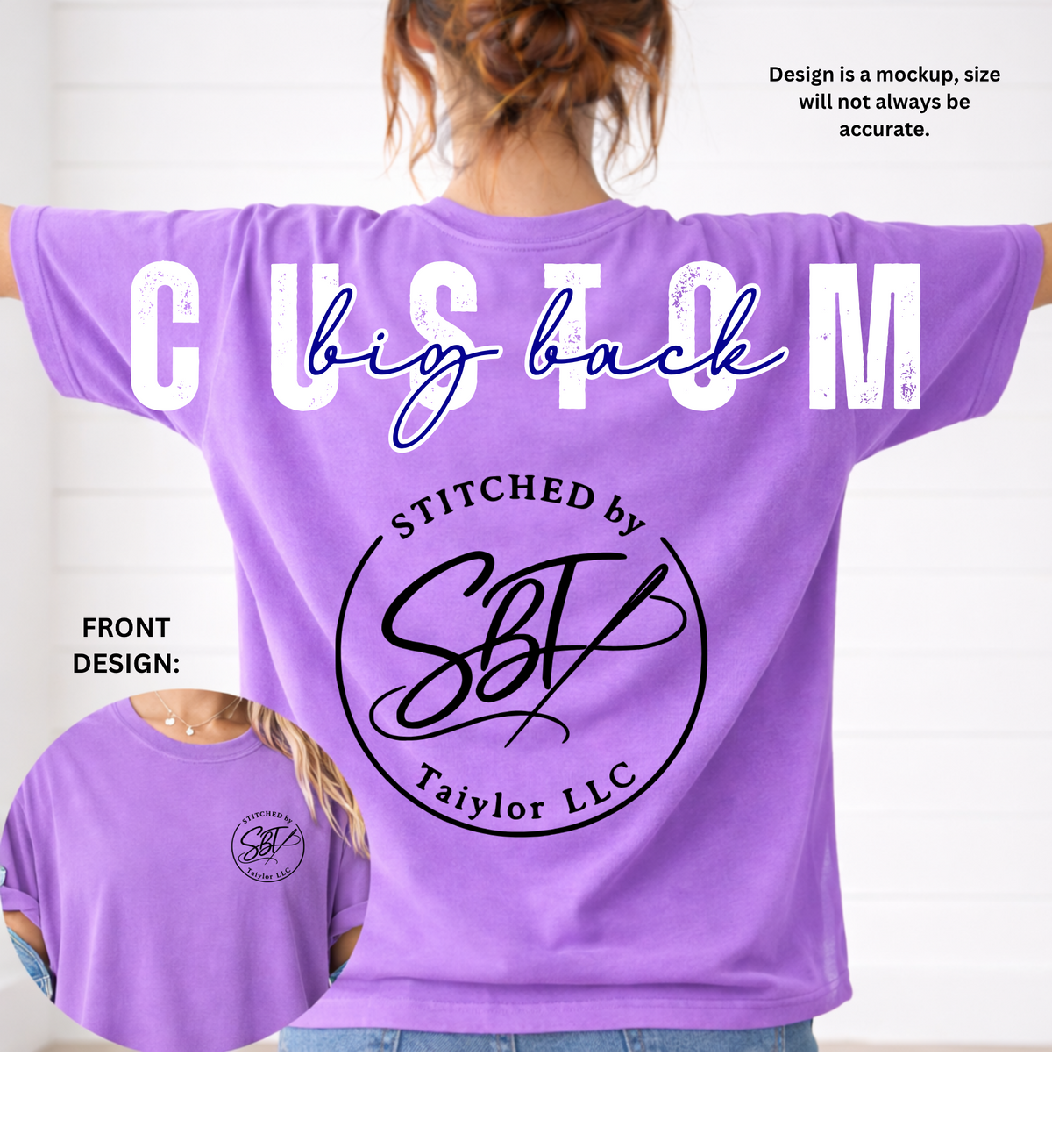 Personalized CUSTOM Big Back Printed Shirt/Sweatshirt