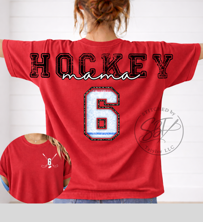 Personalized Custom Hockey Big Back Printed Shirt