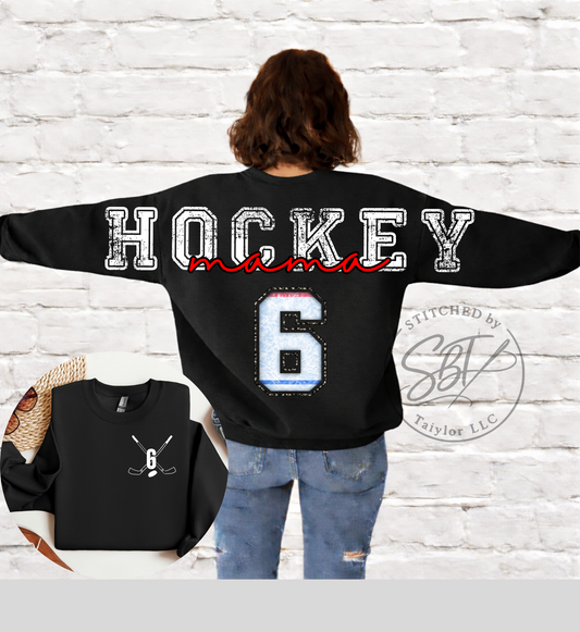Personalized Custom Hockey Big Back Printed Shirt