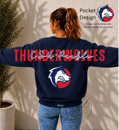 CSU-Pueblo Big Back Printed Crewneck