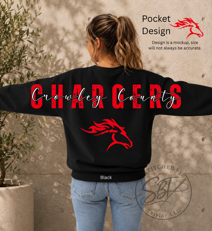 Crowley Chargers Big Back Printed Crewneck