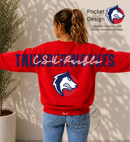 CSU-Pueblo Big Back Printed Crewneck