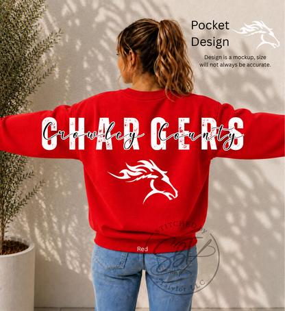 Crowley Chargers Big Back Printed Crewneck
