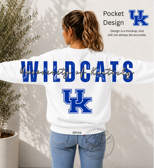 UK Wildcats Big Back Printed Crewneck