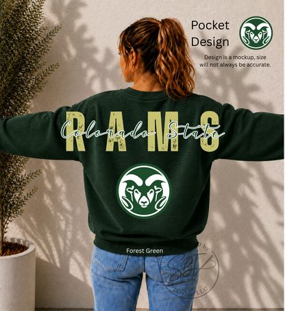 Rams Big Back Printed Crewneck