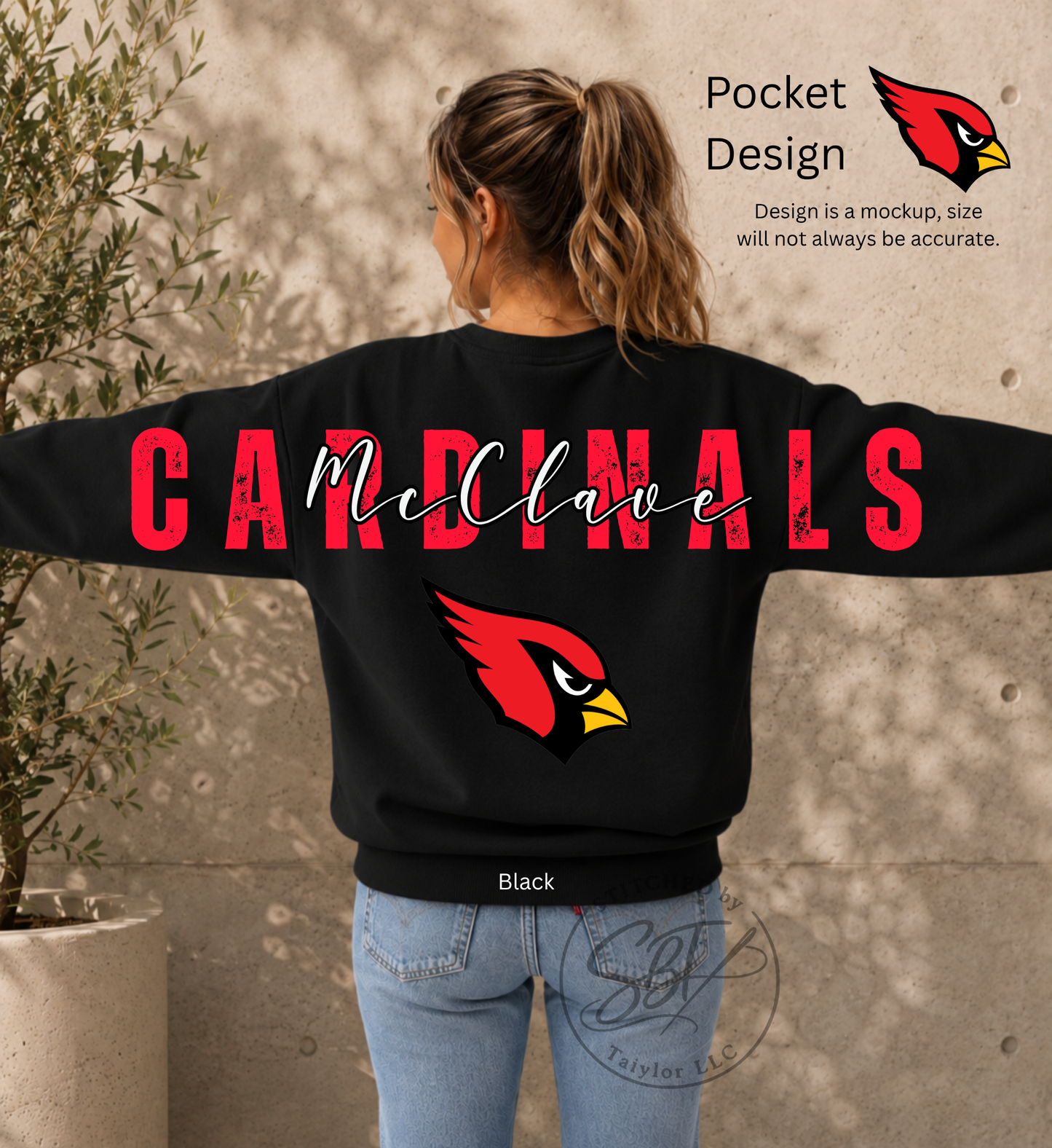McClave Cardinals Big Back Printed Crewneck