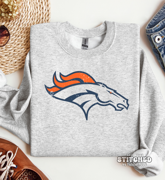 Vintage Bronco Head - (printed)