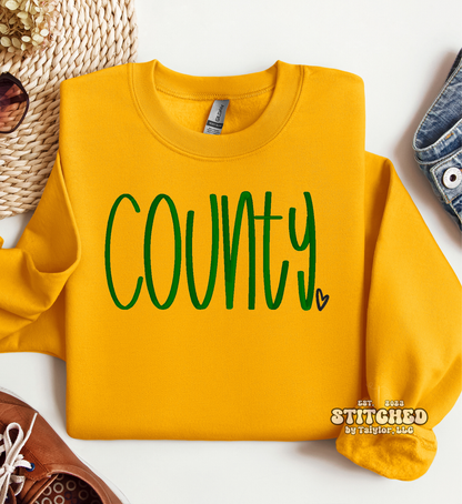 county heart - EMBROIDERED