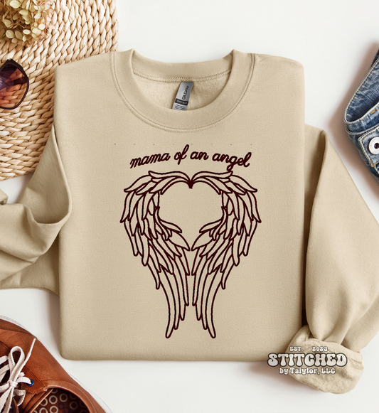 Mama of an Angel WINGS - EMBROIDERED