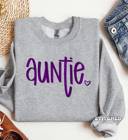 auntie heart - EMBROIDERED