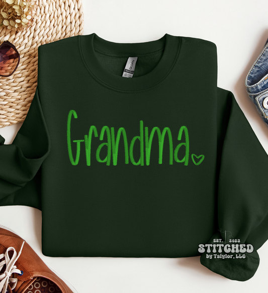 Grandma heart - EMBROIDERED