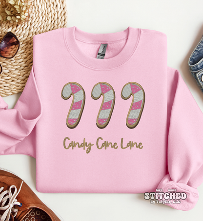 Candy Cane Lane - Embroidered