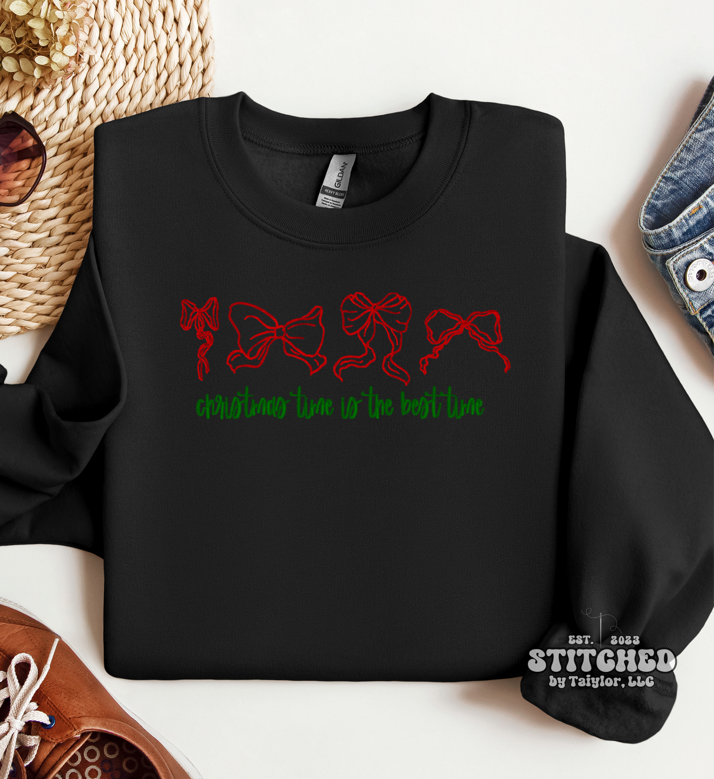 Christmas Time is the Best Time - Embroidered