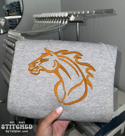 Vintage Bronco Head - Embroidered