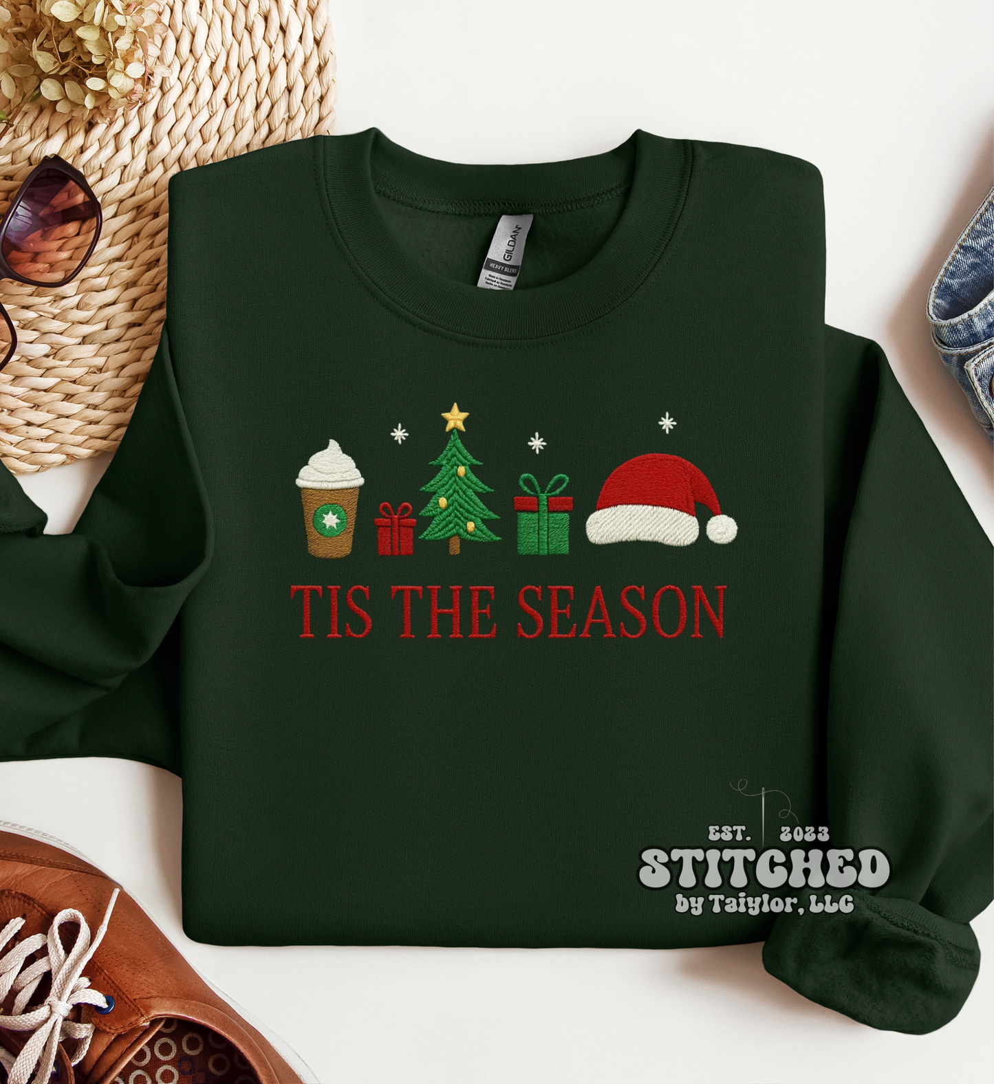 Tis The Season Crewneck - Embroidered