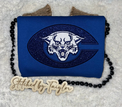 Central Wildcats Glitter Logo - Embroidered
