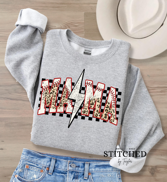Distressed Baseball MAMA (printed)