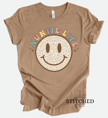 Auntie Life Smiley Face (printed)