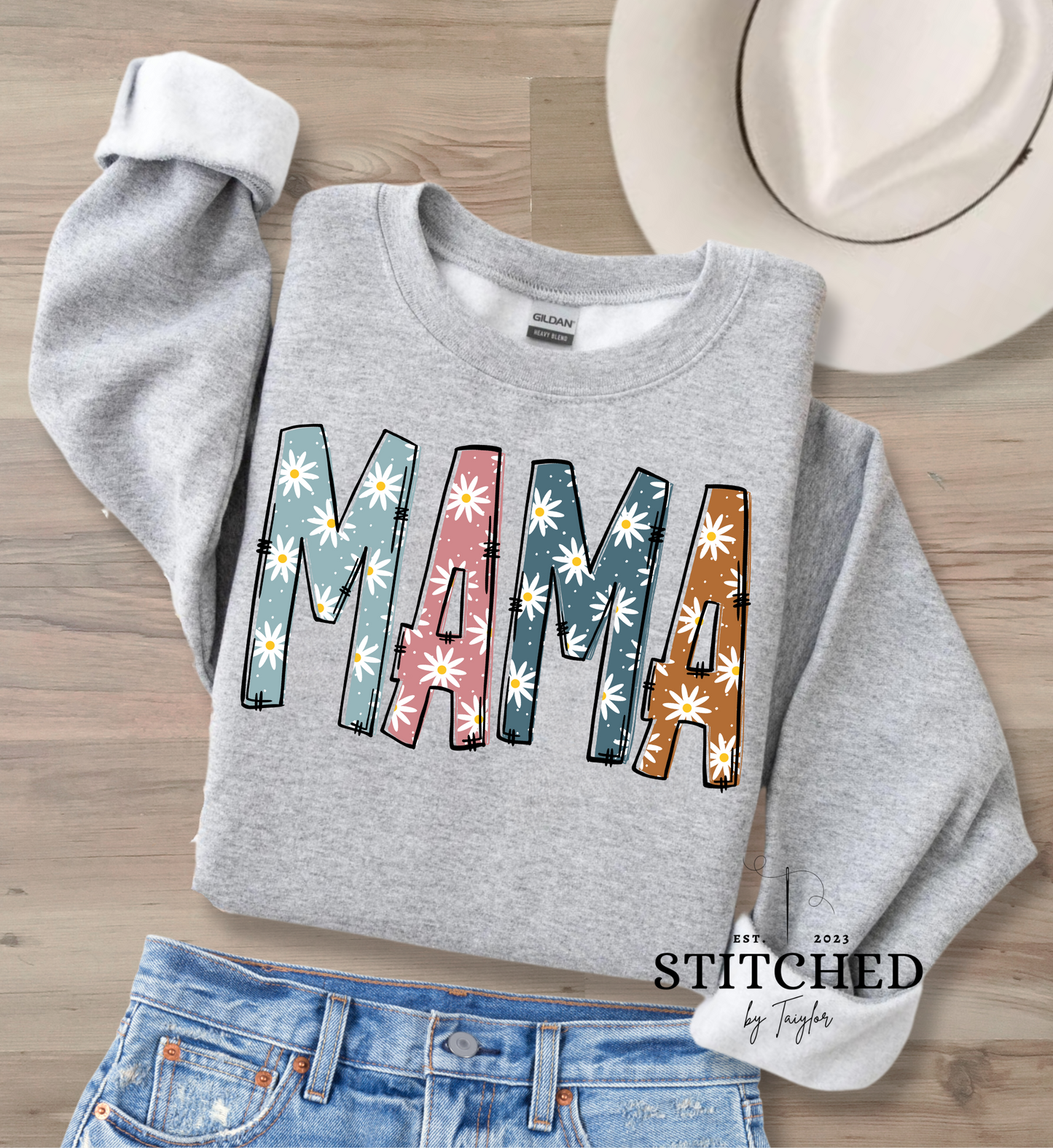 Colorful Daisy MAMA (printed)