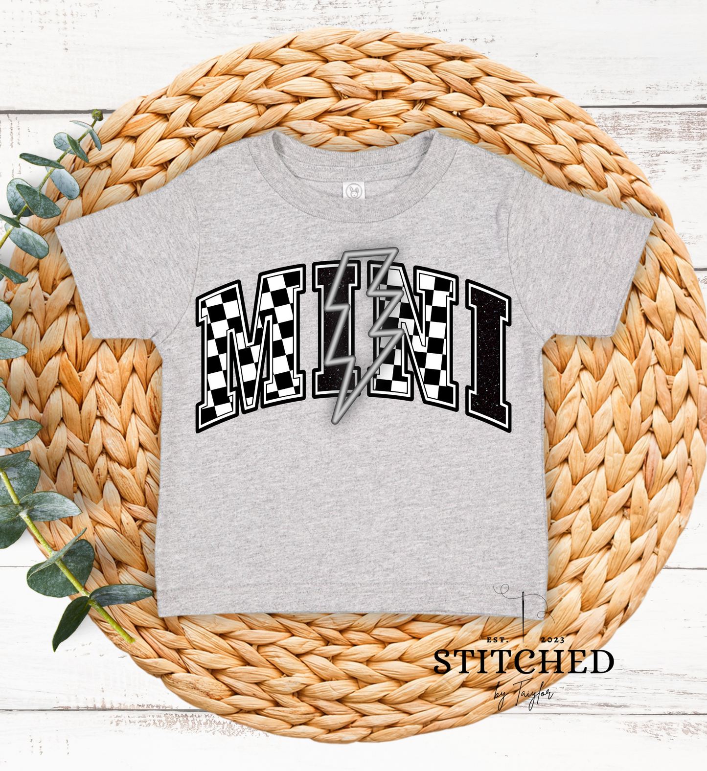 MINI Black Lightening Bolt Infant/Toddler/Youth (printed)