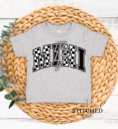 MINI Black Lightening Bolt Infant/Toddler/Youth (printed)