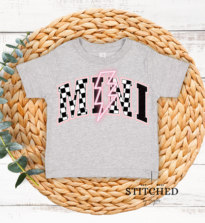 MINI Light Pink Lightening Bolt Infant/Toddler/Youth (printed)