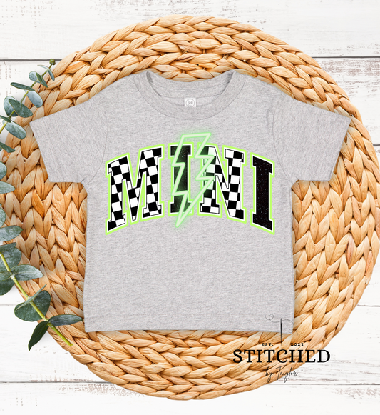 MINI Green Lightening Bolt Infant/Toddler/Youth (printed)