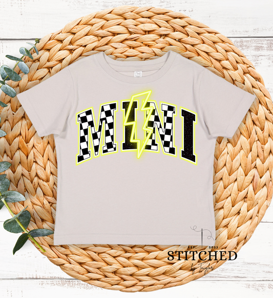 MINI Yellow Lightening Bolt Infant/Toddler/Youth (printed)