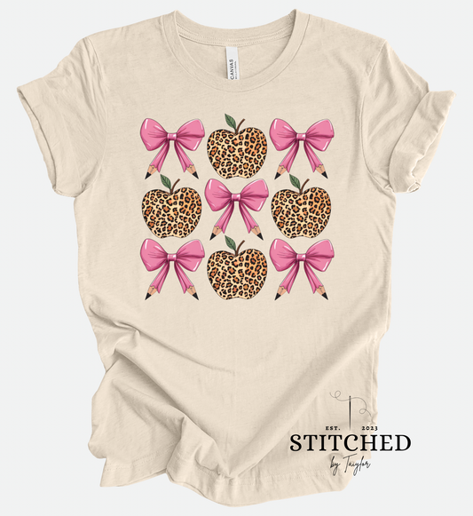 Pencil Bows and Apples (printed)