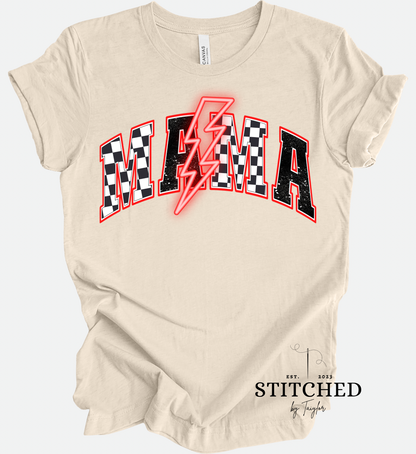 MAMA Red Checkered Lightening (printed)