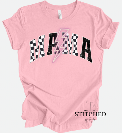 MAMA Light Pink Checkered Lightening (printed)