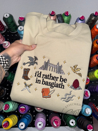 I’d Rather Be In Basgiath | Embroidered