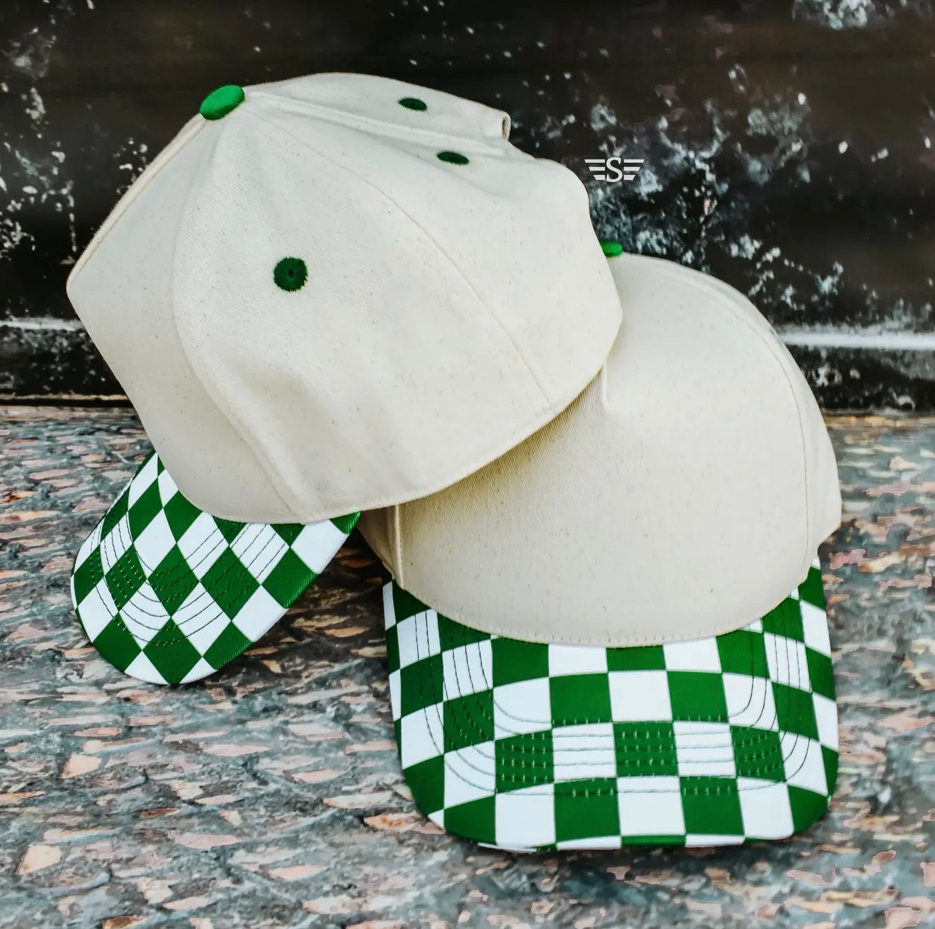 Checkered Trucker Hats | Ponytail Cap | Embroidered