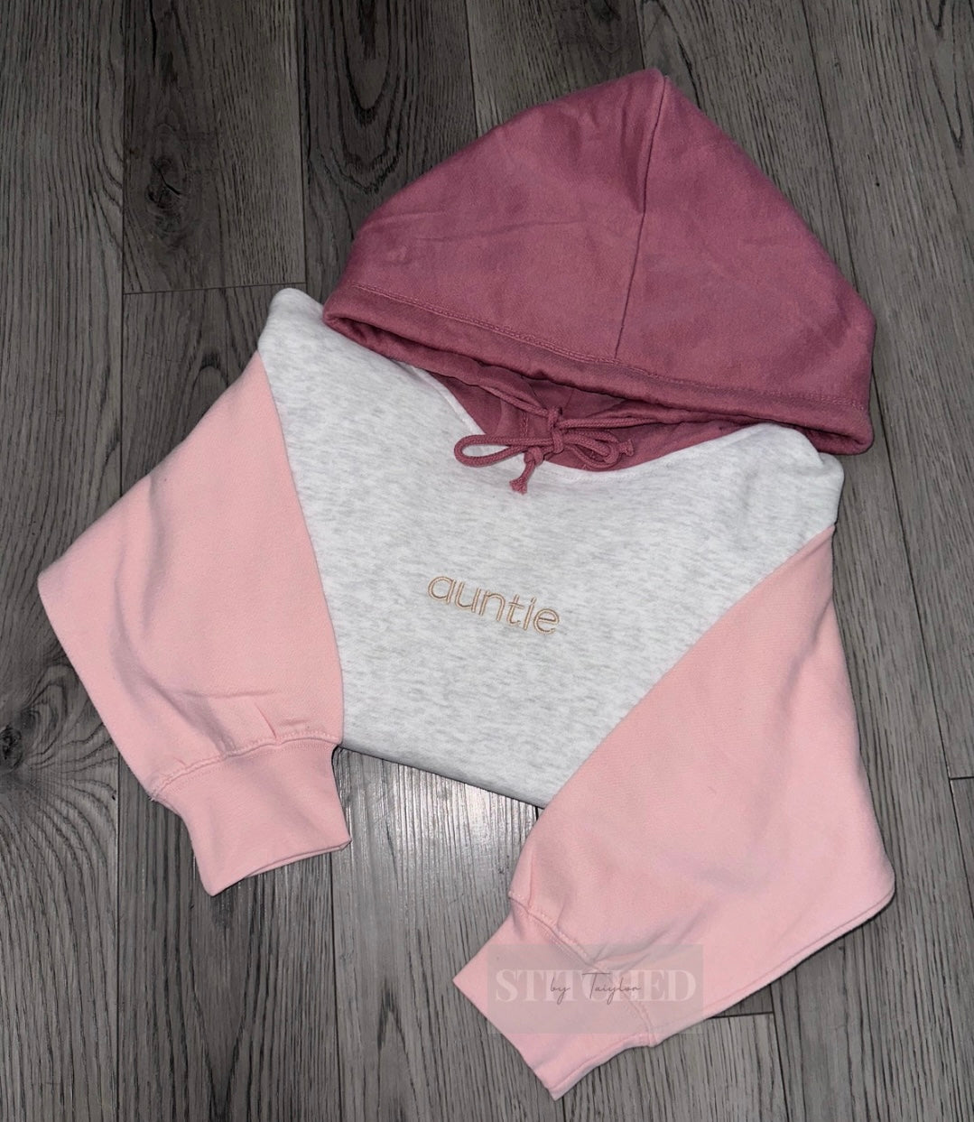 color block cropped hoodie (please read the description)