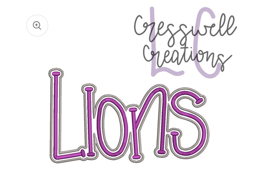 LIONS PUFF - Embroidered