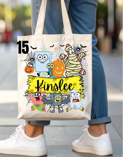 Halloween Trick-Or-Treat Bag - 46 designs (white)