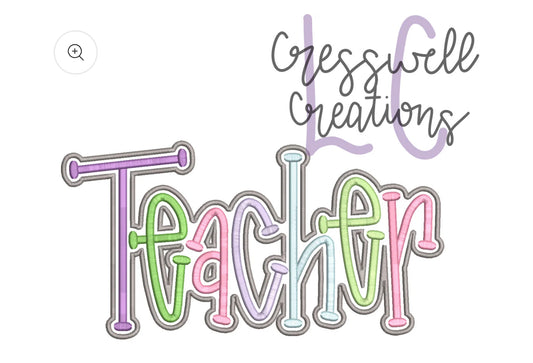 TEACHER PUFF - Embroidered