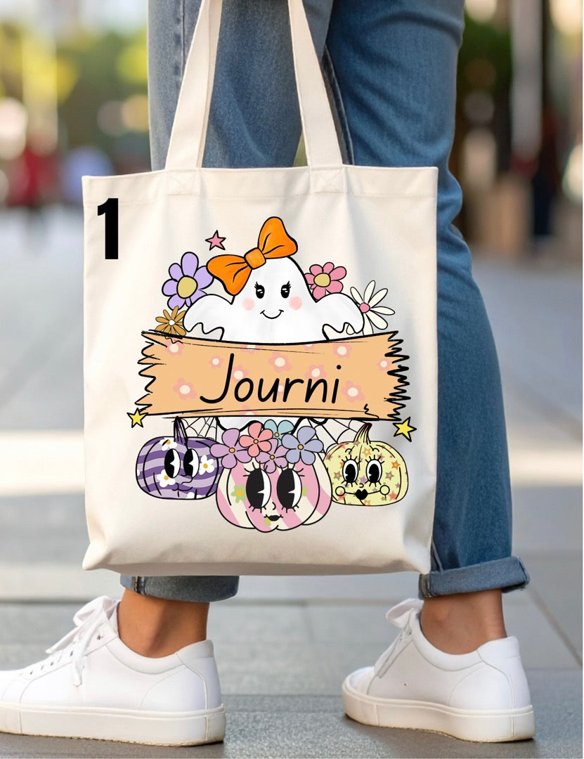 Halloween Trick-Or-Treat Bag - 46 designs (white)