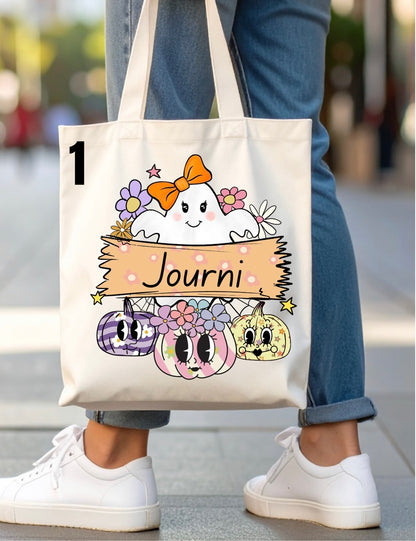 Halloween Trick-Or-Treat Bag - 46 designs (white)