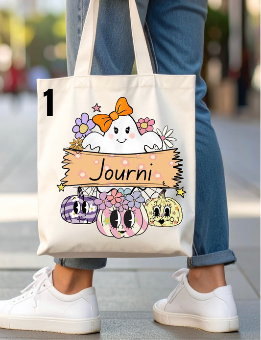 Halloween Trick-Or-Treat Bag - 46 designs (white)