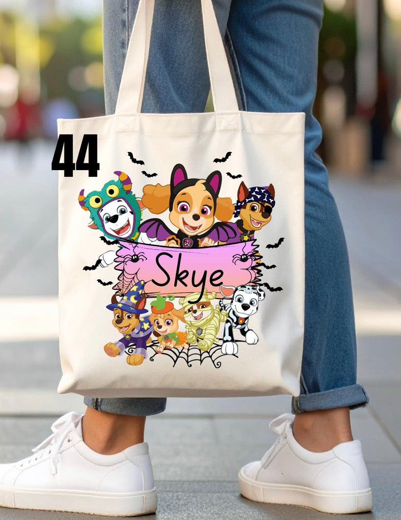 Halloween Trick-Or-Treat Bag - 46 designs (white)