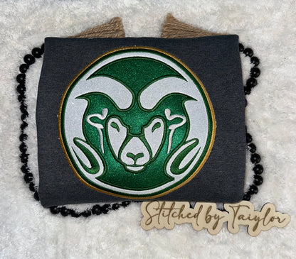 CSU Rams Glitter Logo - Embroidered