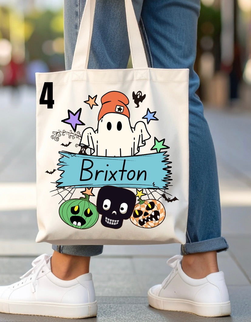 Halloween Trick-Or-Treat Bag - 46 designs (white)
