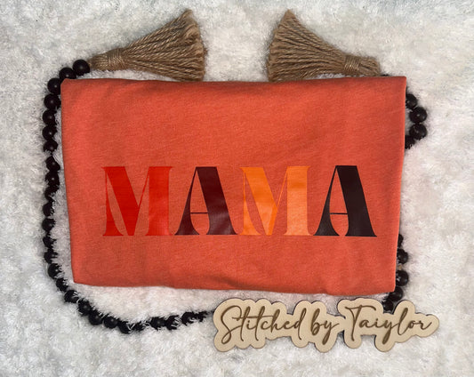 XL Orange MAMA T-Shirt