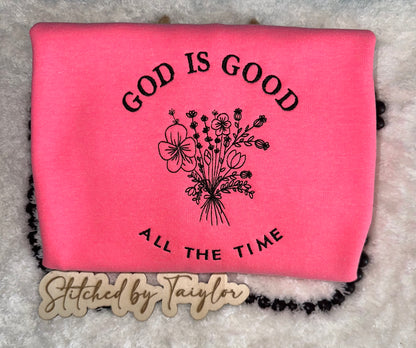 God is Good All the Time - Embroidered