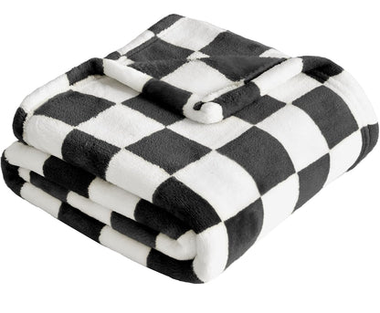 Custom Checkered Baby Blanket - EMBROIDERED