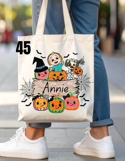 Halloween Trick-Or-Treat Bag - 46 designs (white)